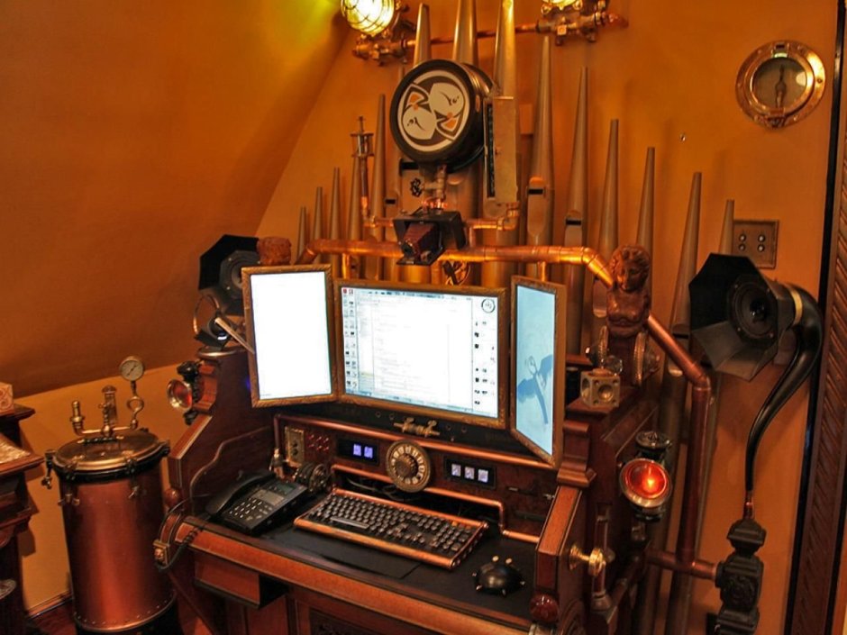 Комната в стиле стимпанк