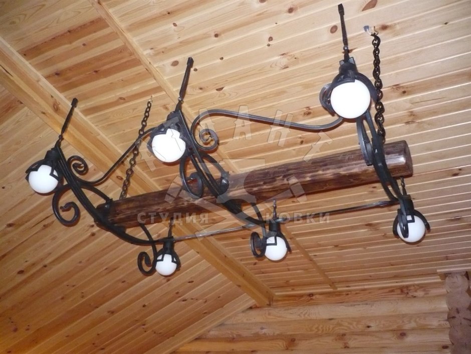 Кованые люстры для беседки