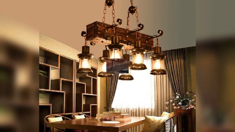 Светильник Wood Chandelier