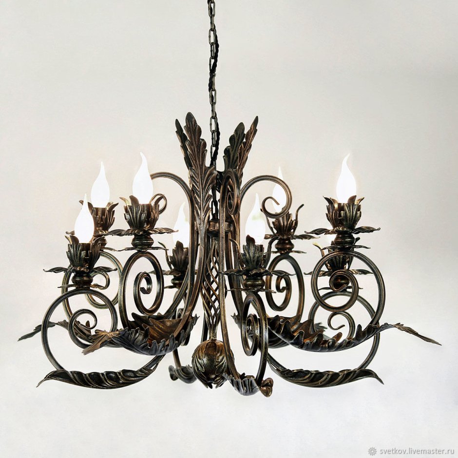 Люстра Грация №1 под бронзу черная