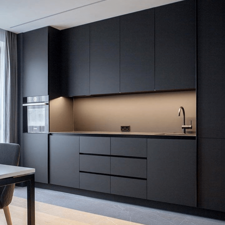 Кухня матовая графит Алвик