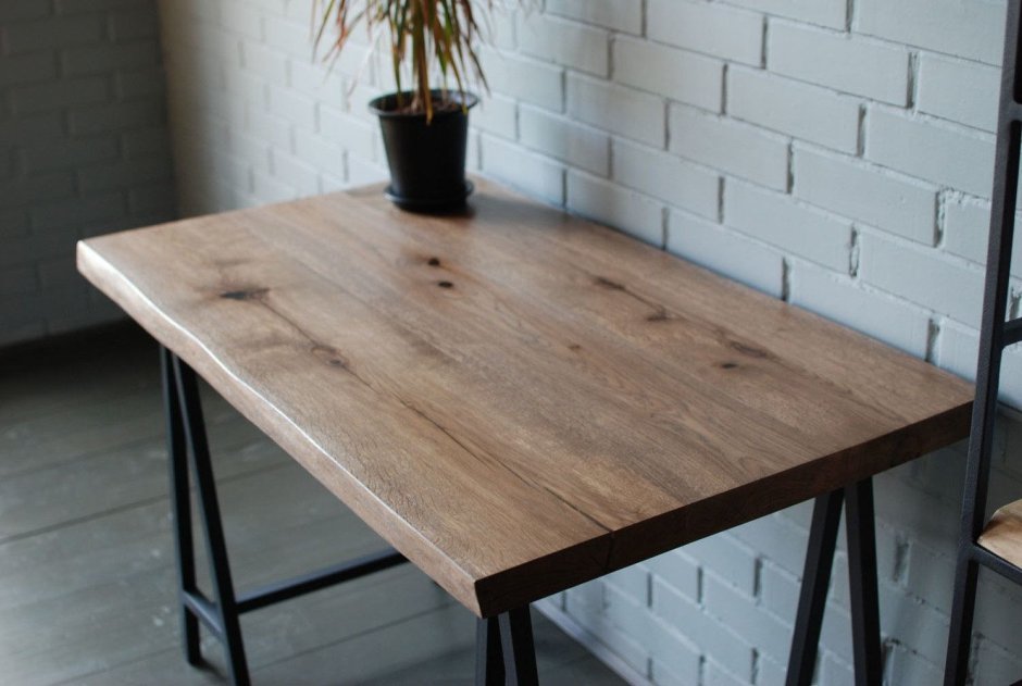 Стол лофт письменный из слэба