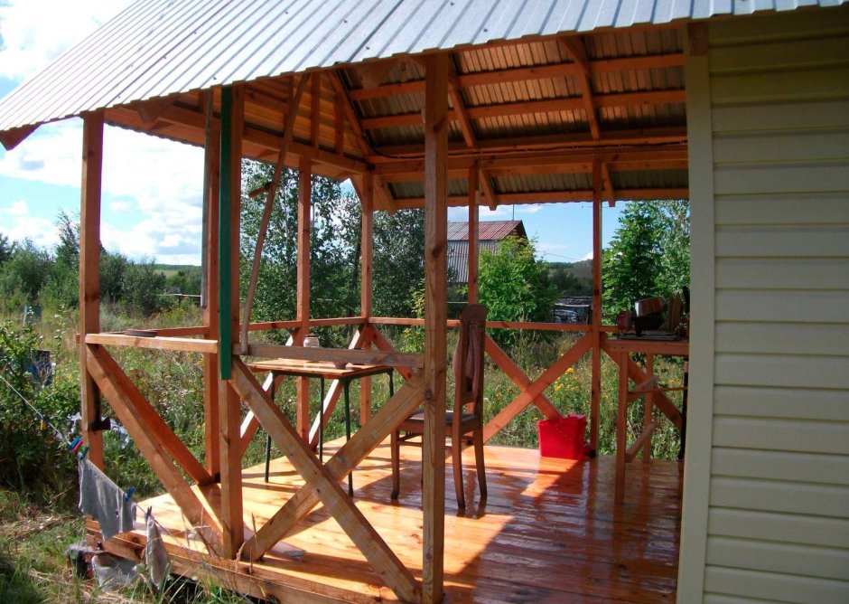 Дачная веранда простая