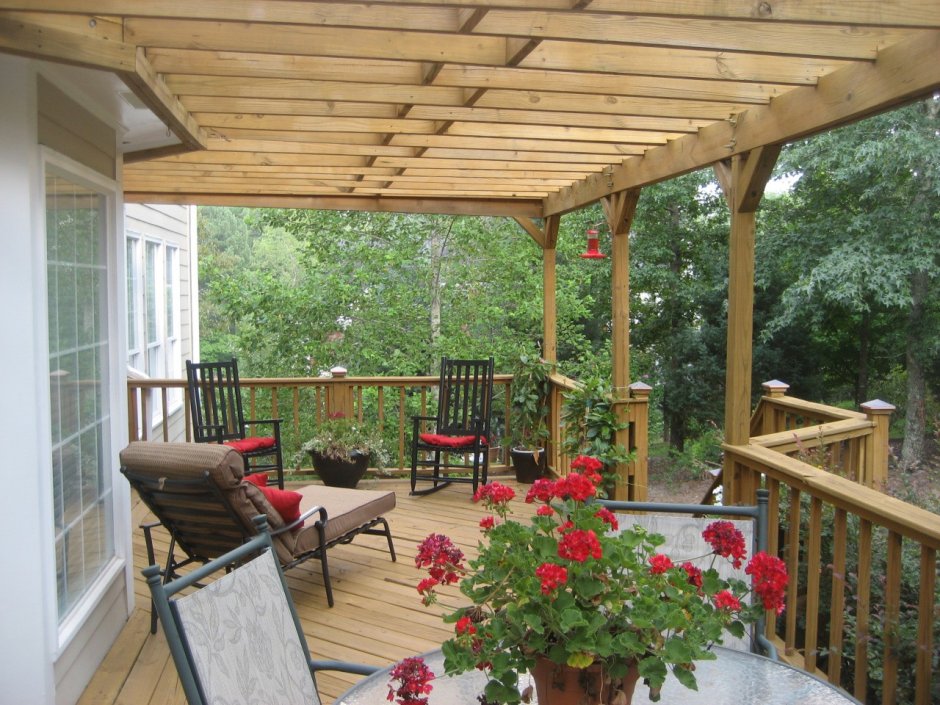 Дачные террасы с навесом