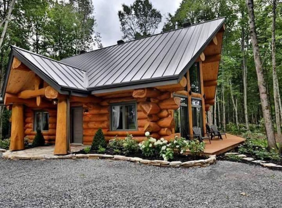 Сруб в диком стиле пост Бим