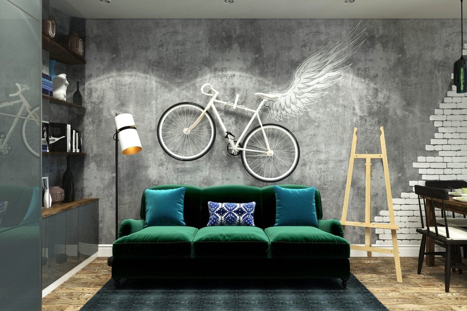 Фотообои интерьер в стиле лофт