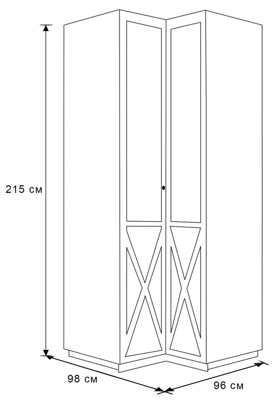 Адель 14 шкаф угловой