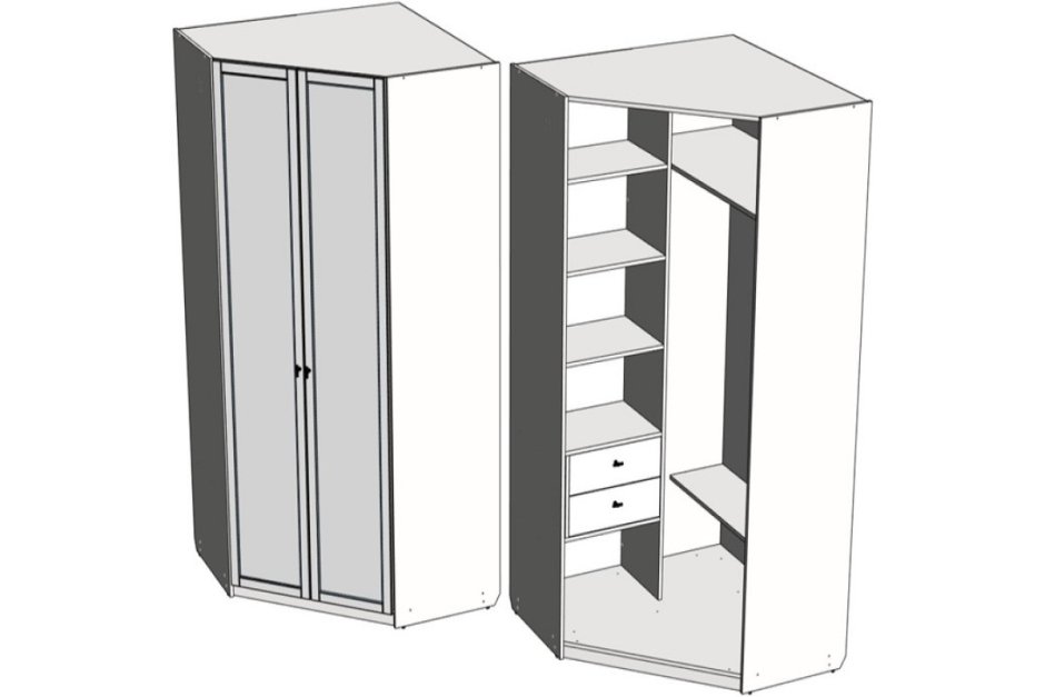 Шкаф угловой Рикарди угловой 90 90