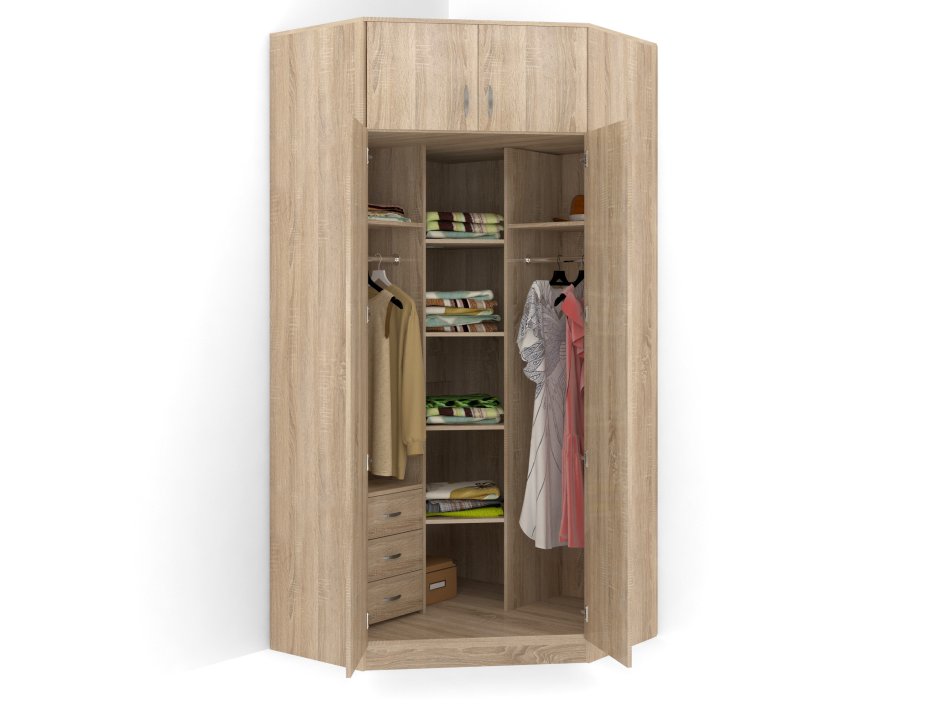 Шкаф распашной угловой Alisa-14