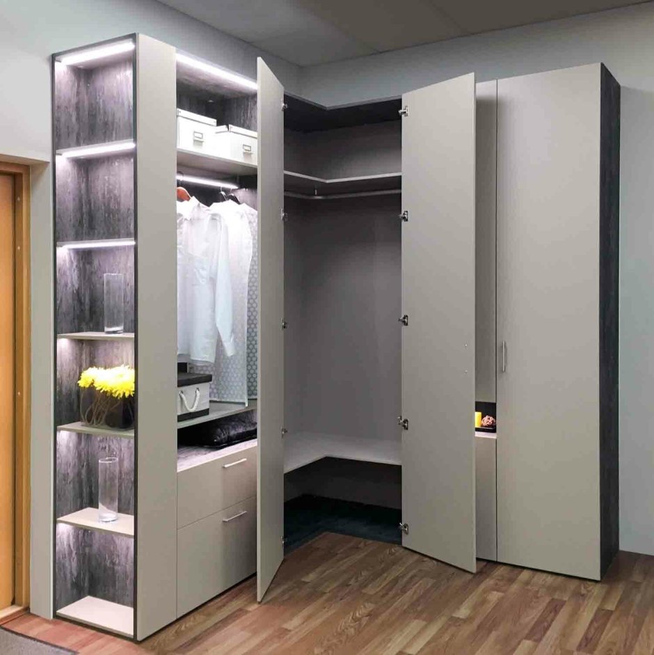 Шкаф прямой угол распашной