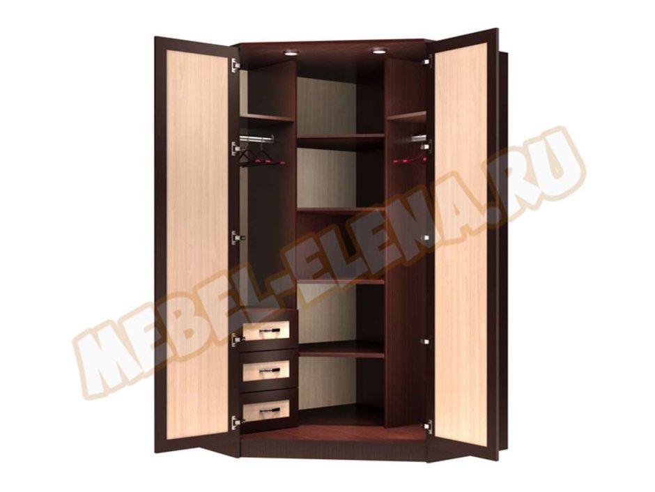 Шкаф угловой двустворчатый «Призма 2м»