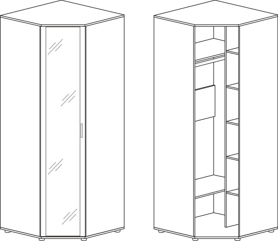 Шкаф угловой Горизонт Вегас