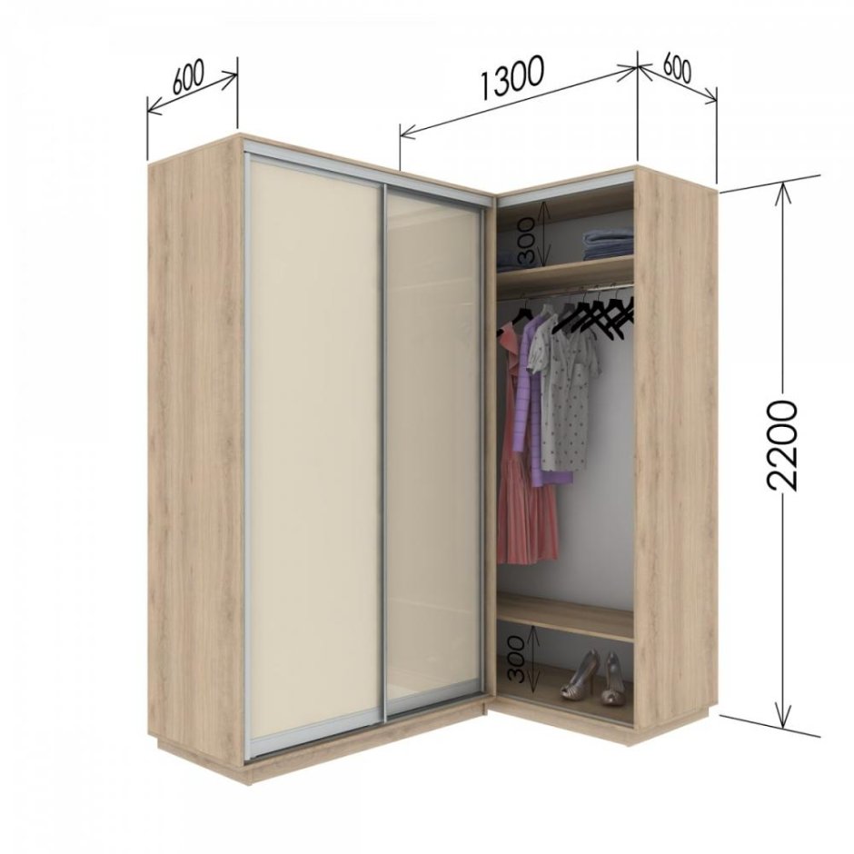 Угловой шкаф купе Гарант 2ф