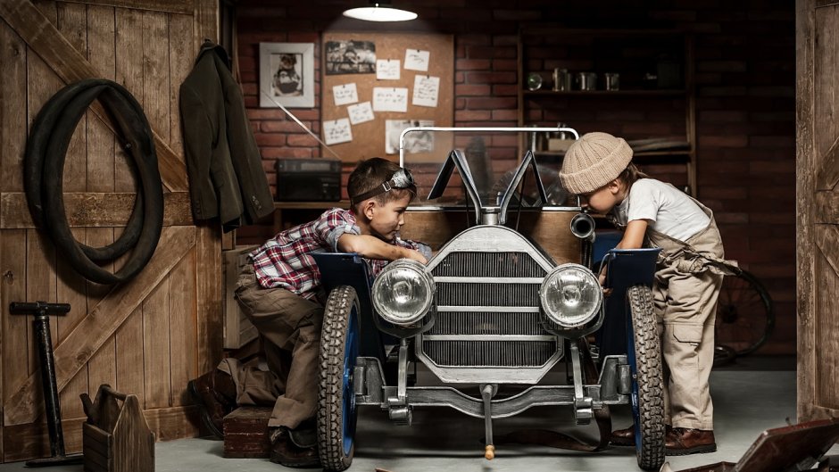 Гараж в стиле ретро