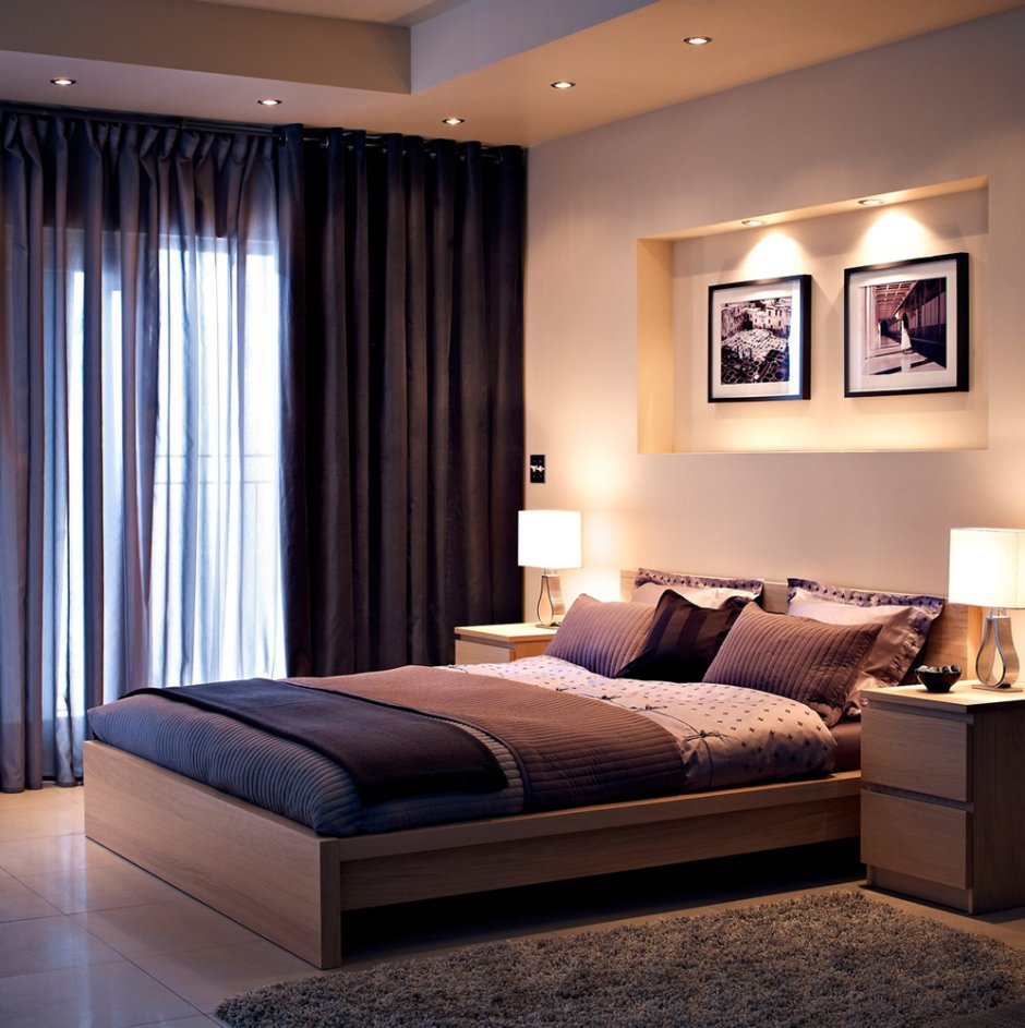 Кровать МАЛЬМ икеа в интерьере