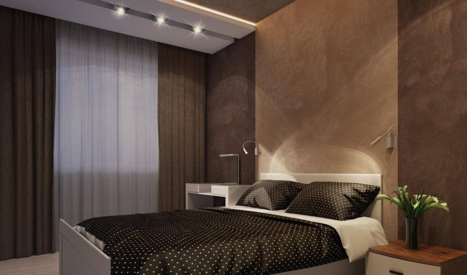 Спальня шоколадного цвета