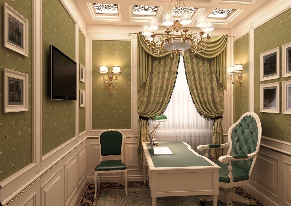 Классический интерьер кабинета