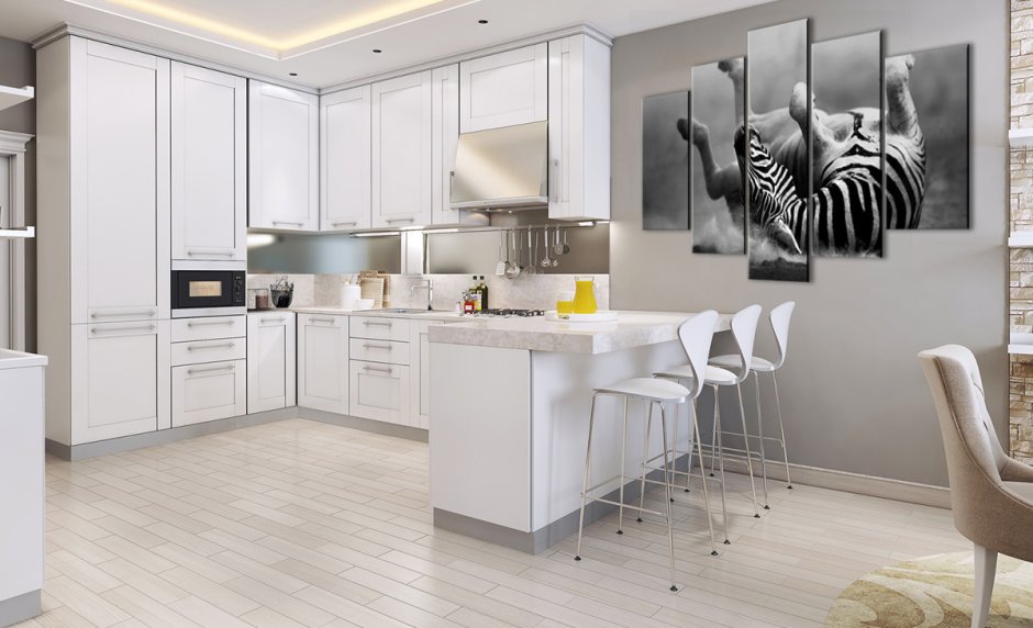 Кухня в белом цвете