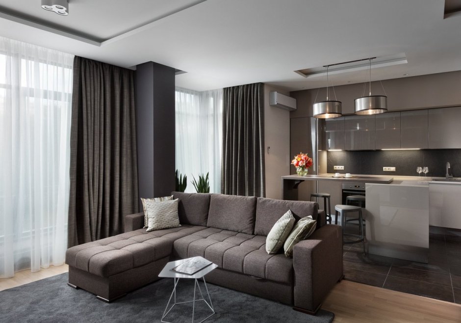 Кухня-гостиная в современном стиле