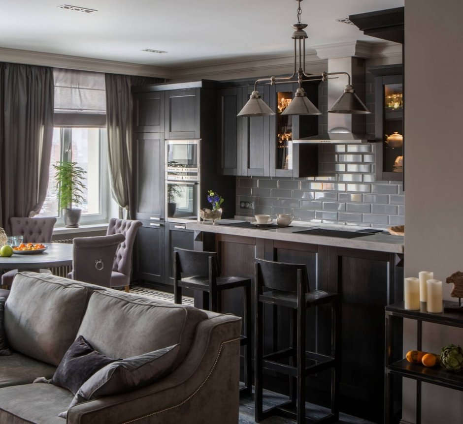 Интерьер кухнигостинрлй