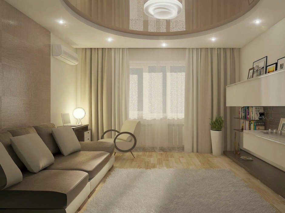 Гостиная в светлых тонах