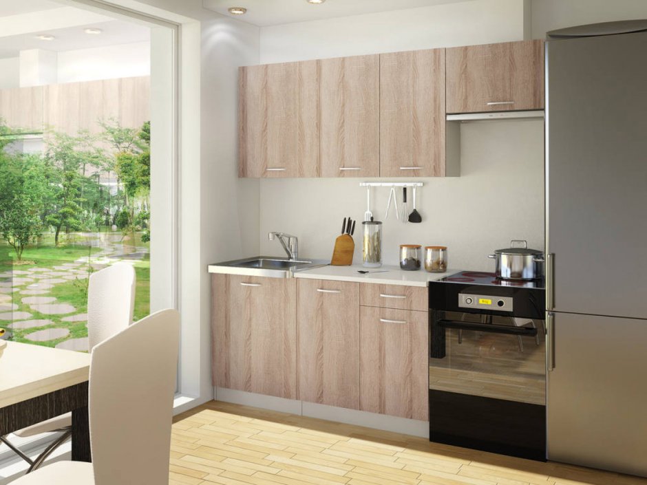 Сан-Ремо СТЛ.152.00М кухонный гарнитур белый/дуб сонома