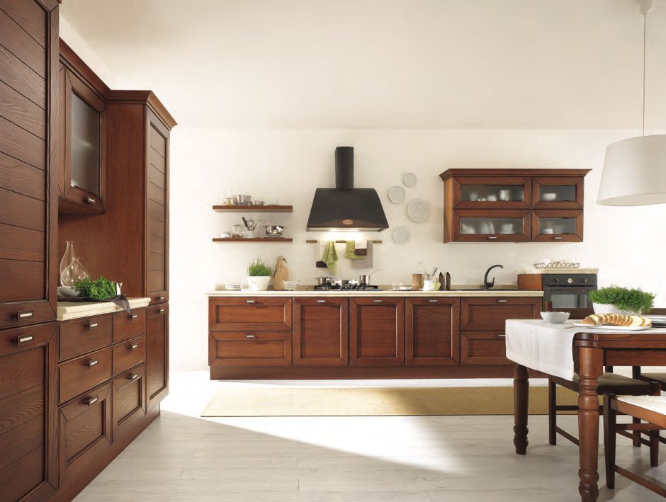 Коричневые кухни