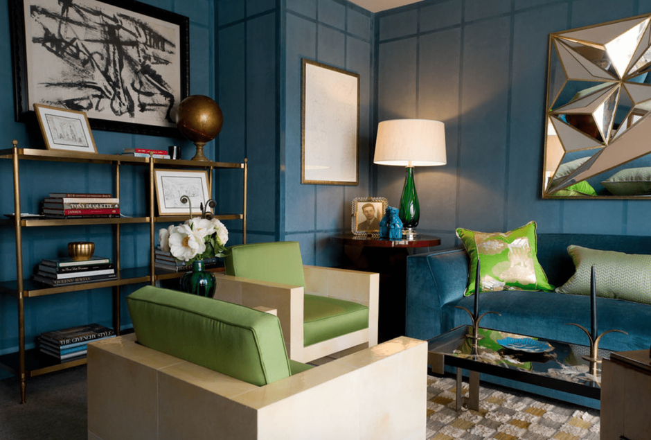 Бритиш Грин цвет в интерьере