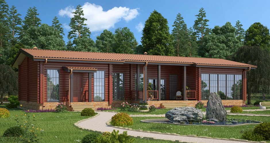 Баня из клееного бруса 4х10