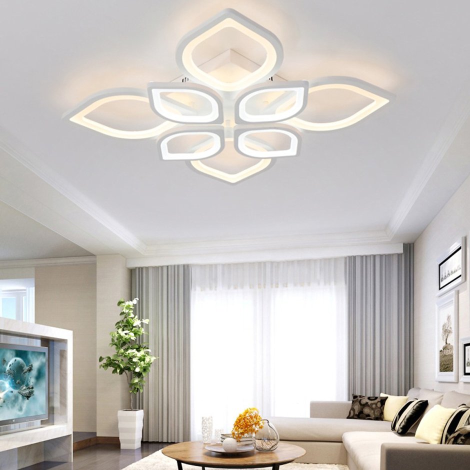 Люстра акриловая светодиодная потолочная