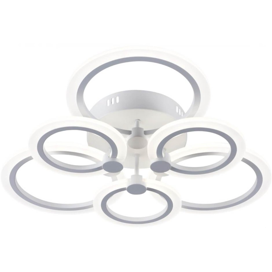 Светодиодная люстра 8077/4+4 WHT 192w+11w RGB