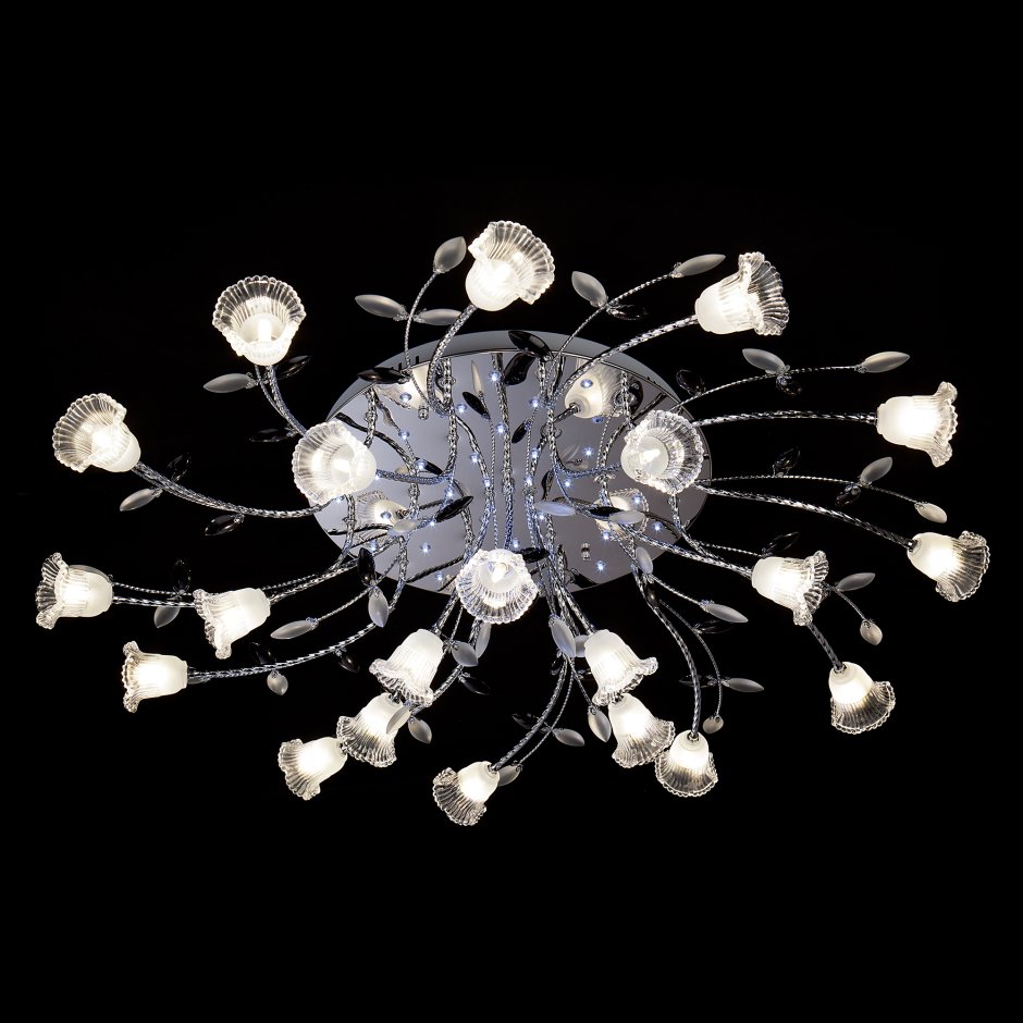 Потолочная светодиодная люстра Eurosvet Florescence 80114/21 хром/белый