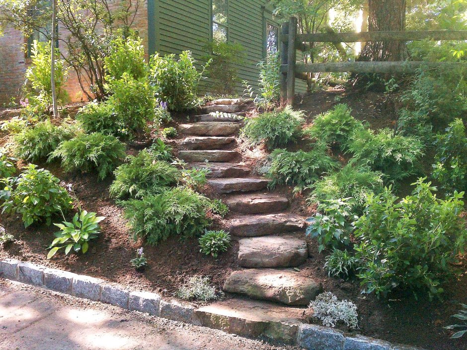 Лестница на участке