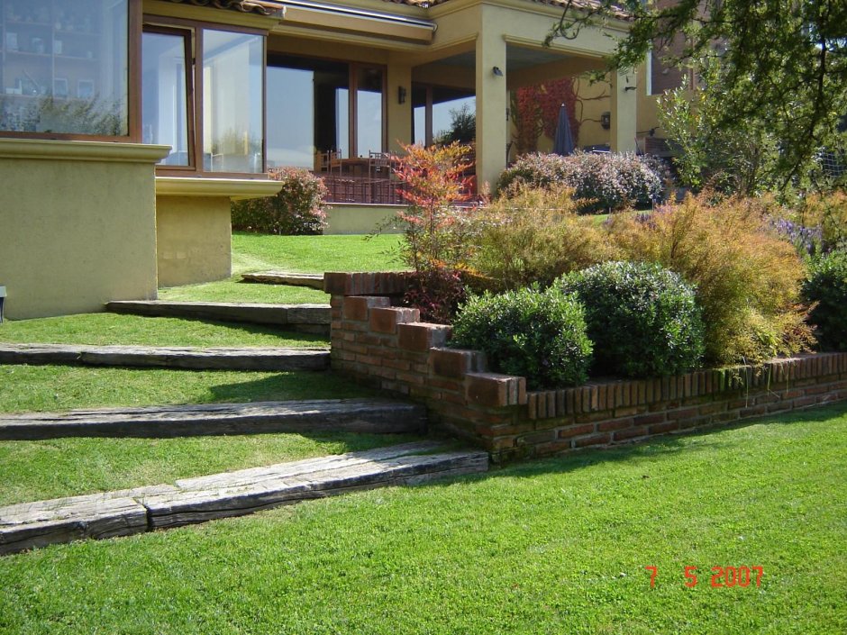 Ландшафт террасирование участка