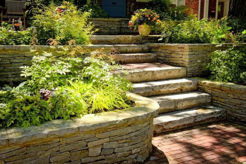 Подпорные стенки террасирование