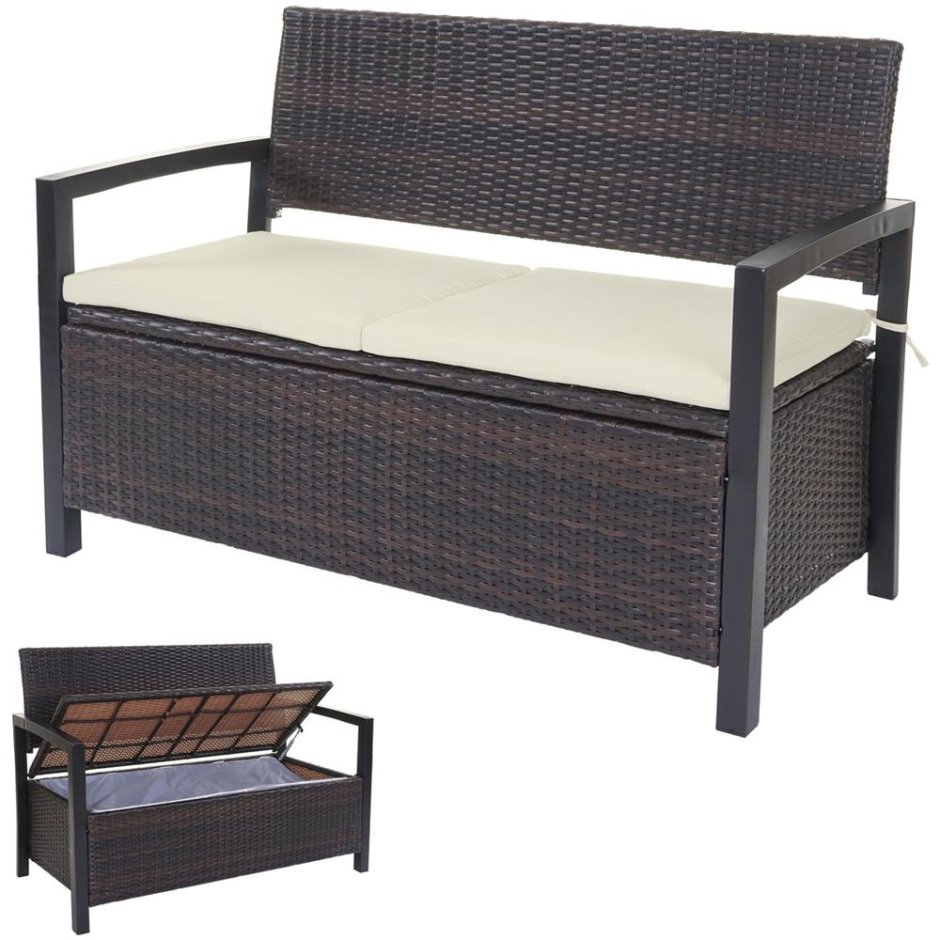 Садовый диван с ящиком