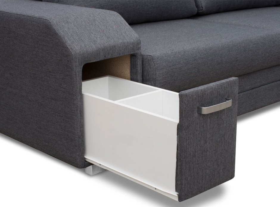 Диван с ящиками в подлокотниках