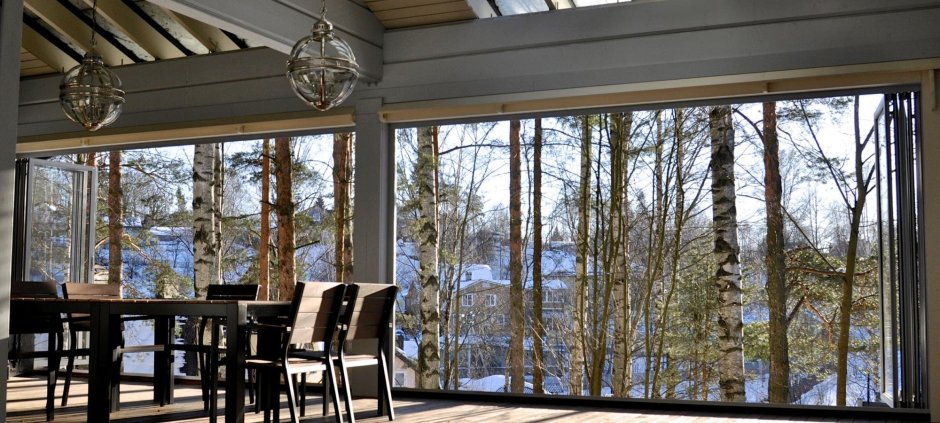 Безрамное остекление Шале