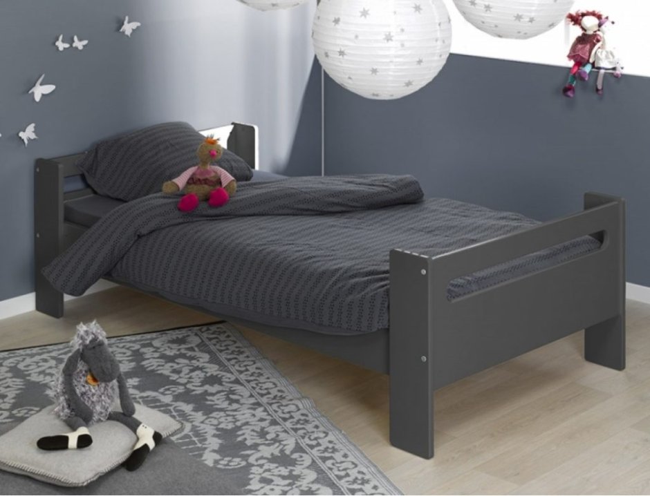 Кровать Nikos 90x190 графит