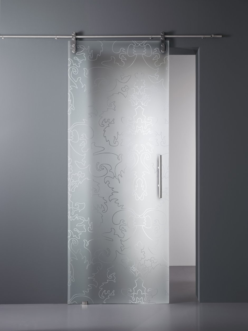 Откатные стеклянные двери