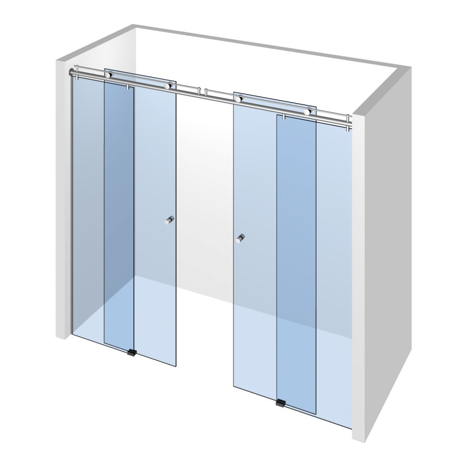Раздвижная система BS 90 для душевой Арабелла