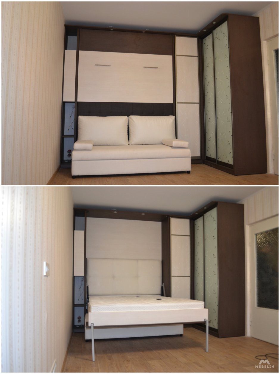 Шкаф купе с кроватью трансформер