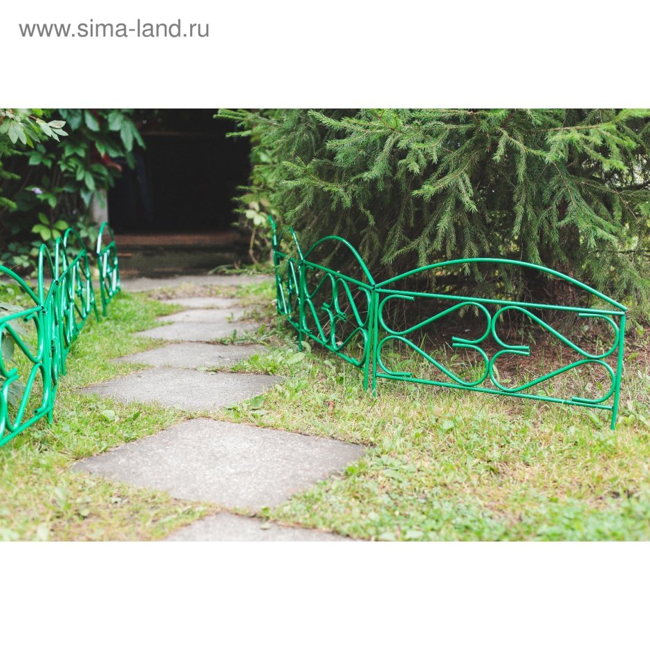 Забор декоративный садово-парковый 4450 металлический, 77х445 см, 5 секций