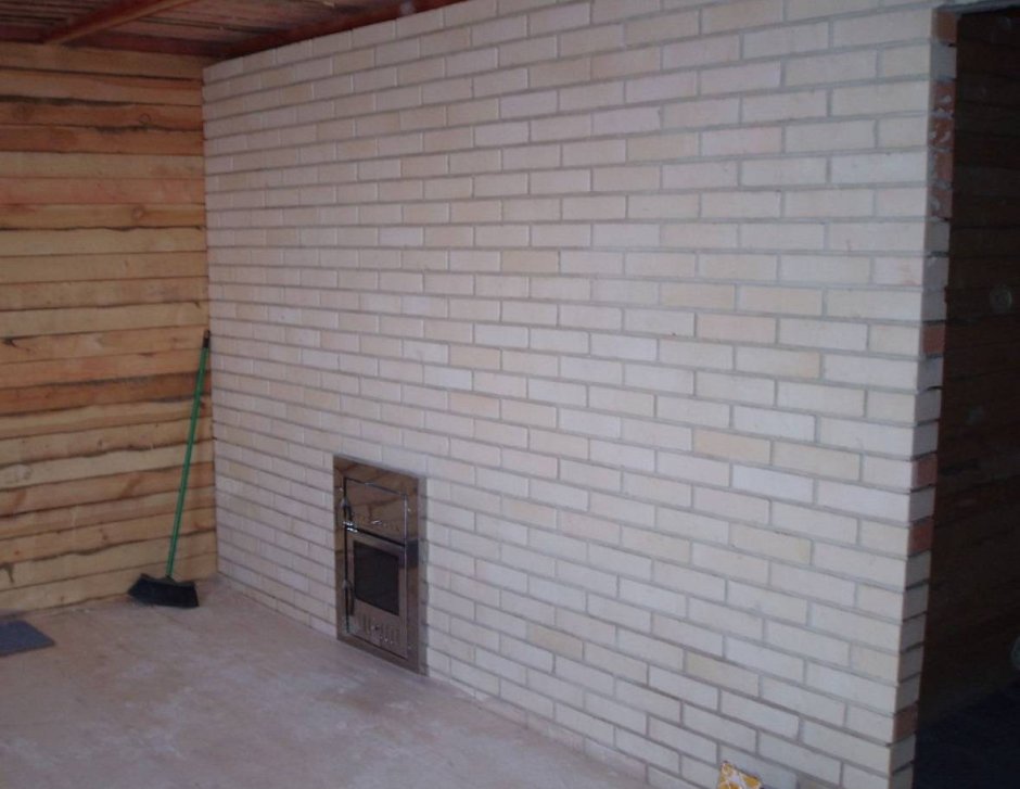 Перегородка в бане из кирпича