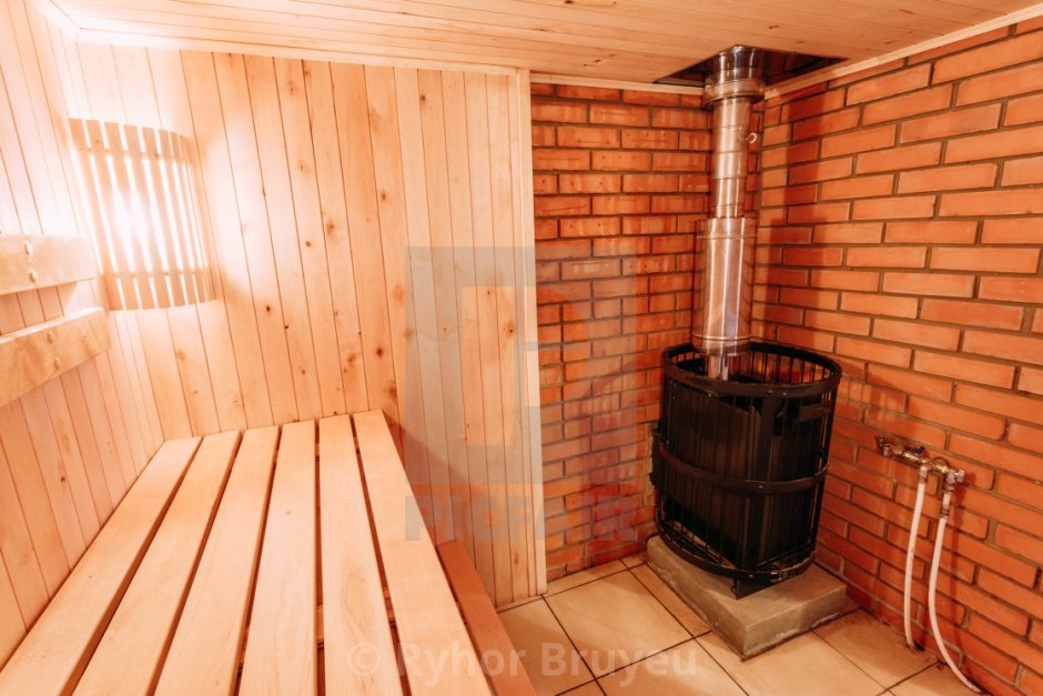 Кирпичная перегородка в бане