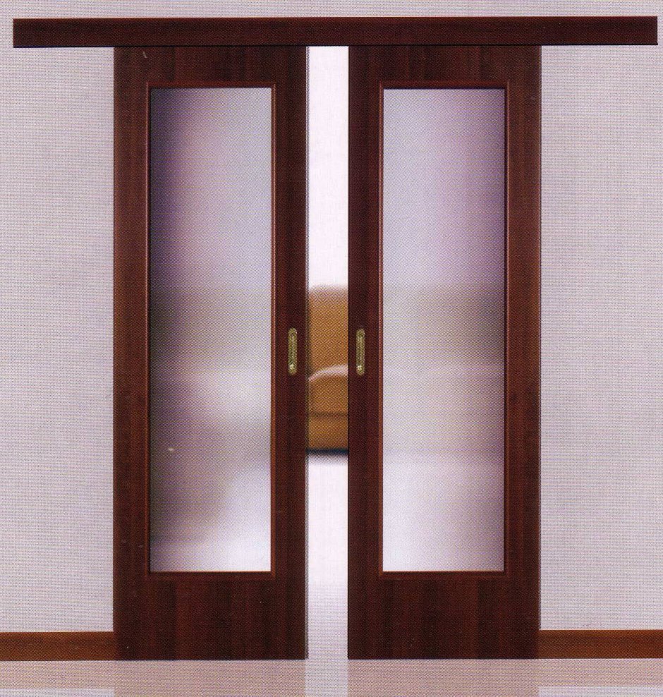 Раздвижные двери межкомнатные двустворчатые