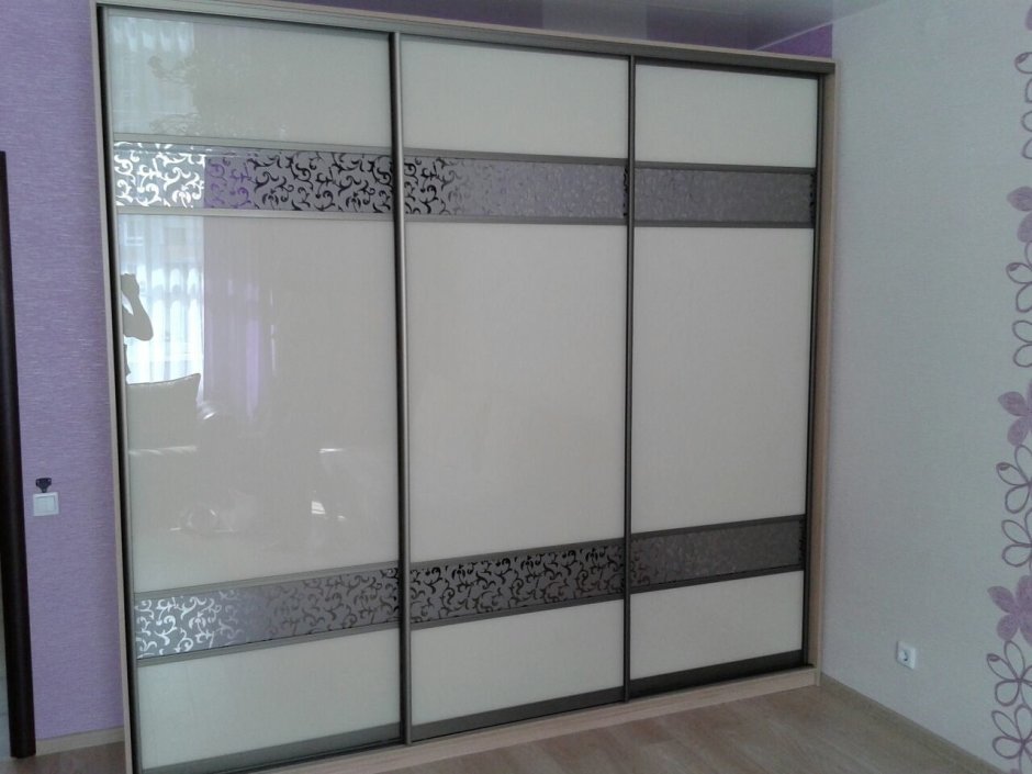 Шкаф купе лакобель и зеркало 2 двери