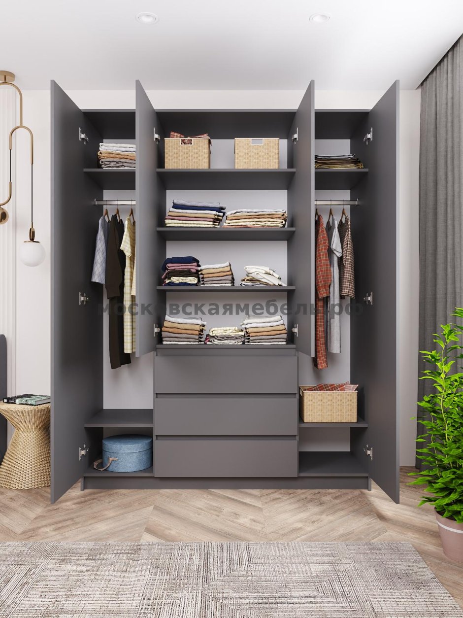 Шкаф Мори 1600 графит