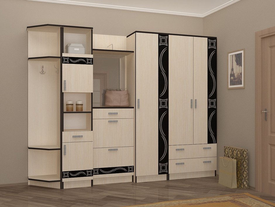 Модульная прихожая Лидер ЛДСП 058