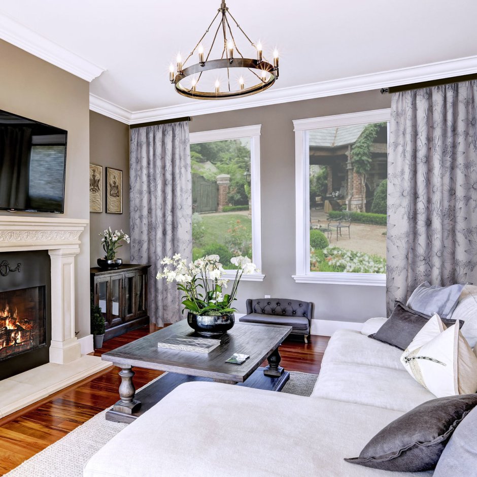 Портьеры WITERRA ромашки на ленте 135х260 см 1 шт.